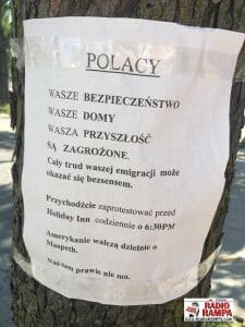 Takie ulotki rozwieszane są w różnych częściach dzielnicy Maspeth